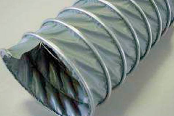 Gaine flexible et légère en TISSU de VERRE enduit PVC spirale ACIER clipsée